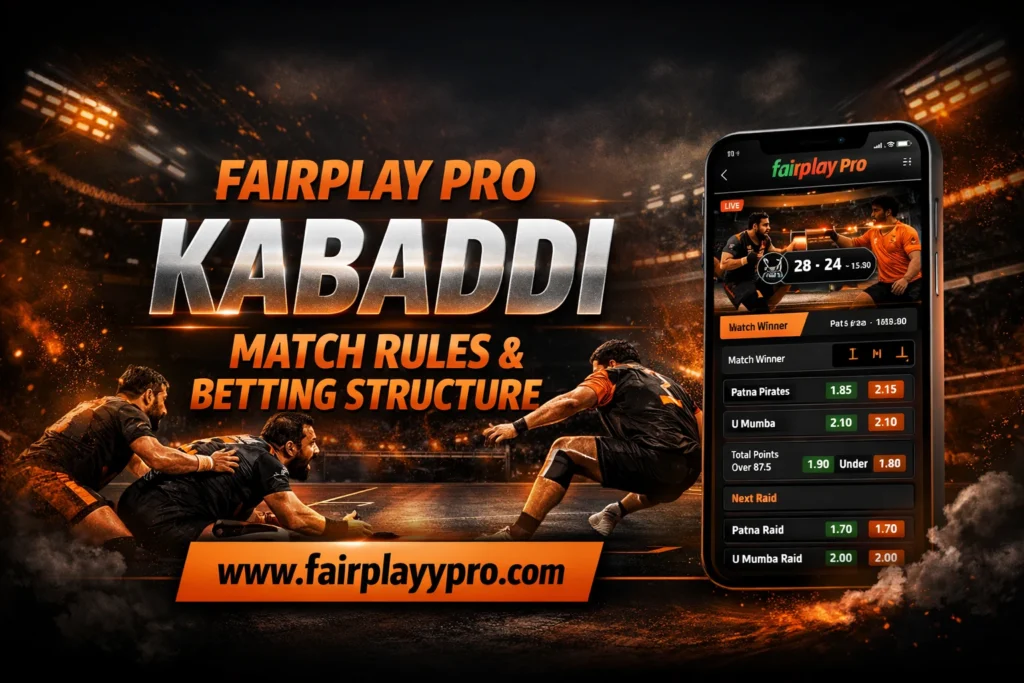 Fairplay Pro Kabaddi Match Rules and Betting Structure